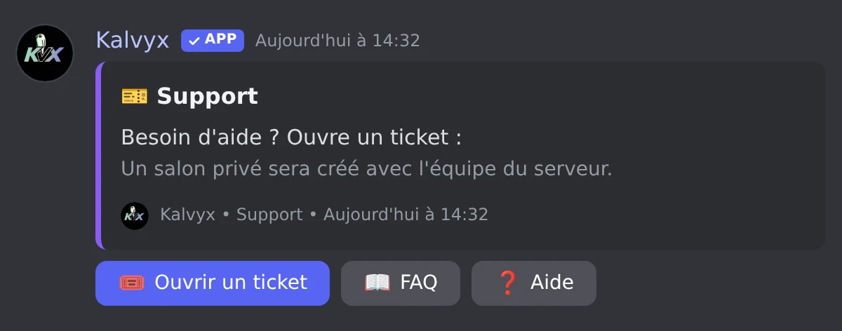 Le panneau de tickets avec ses boutons d'ouverture